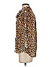J.Crew Animal Print Brown Tan Long Sleeve Blouse Size XXS - photo 5
