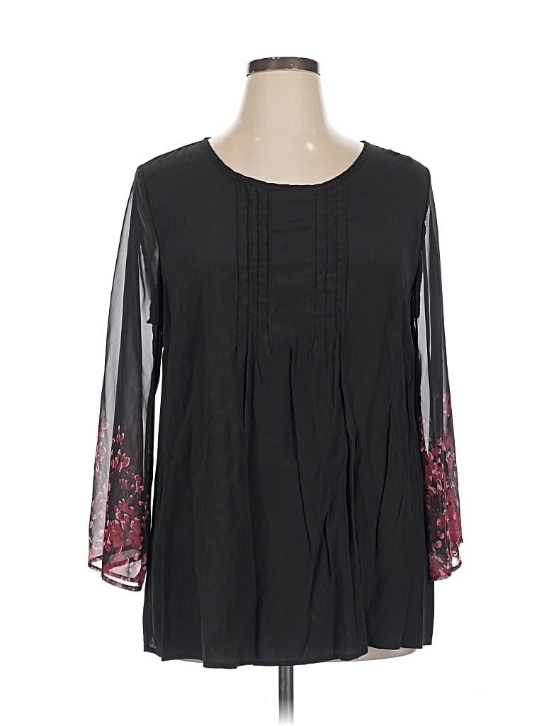BLOOMCHIC Pre-owned 3/4 Sleeve Blouse In Black