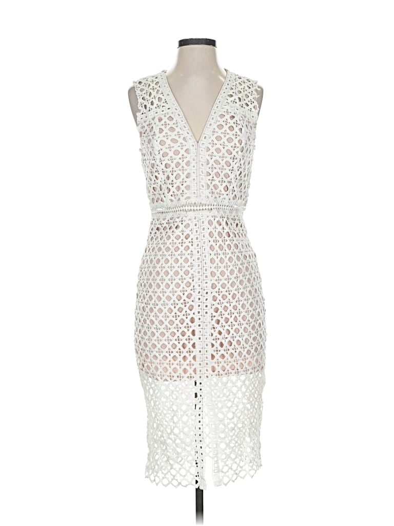 Pre-owned Just Me Cocktail Dress In White