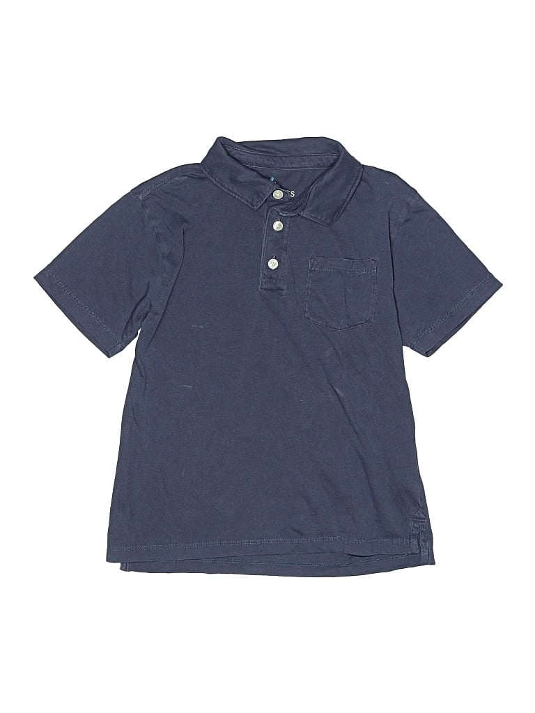 Pre-owned Crewcuts Kids' Short Sleeve Button Down Shirt In Blue