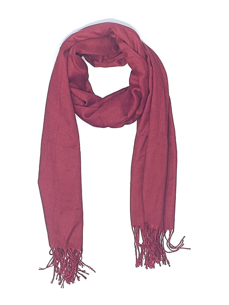 Pre-owned Unbranded Scarf In Burgundy