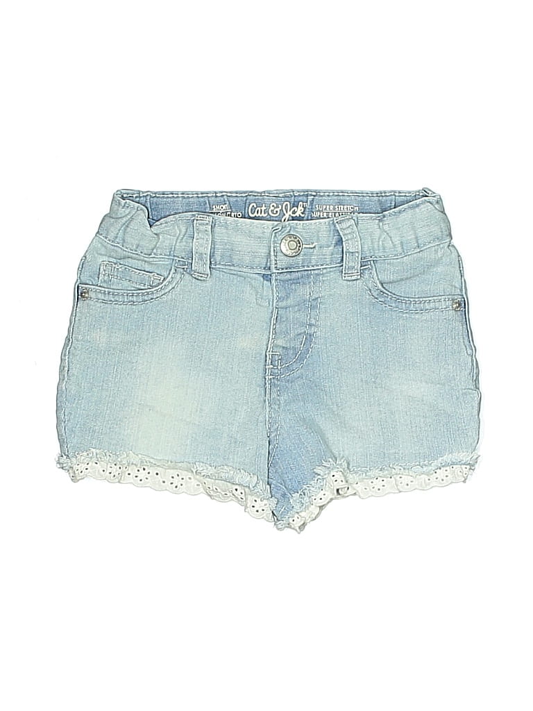 Click to view more detailed imagery on our partner's website Pre-owned Cat & Jack Kids' Denim Shorts In Blue