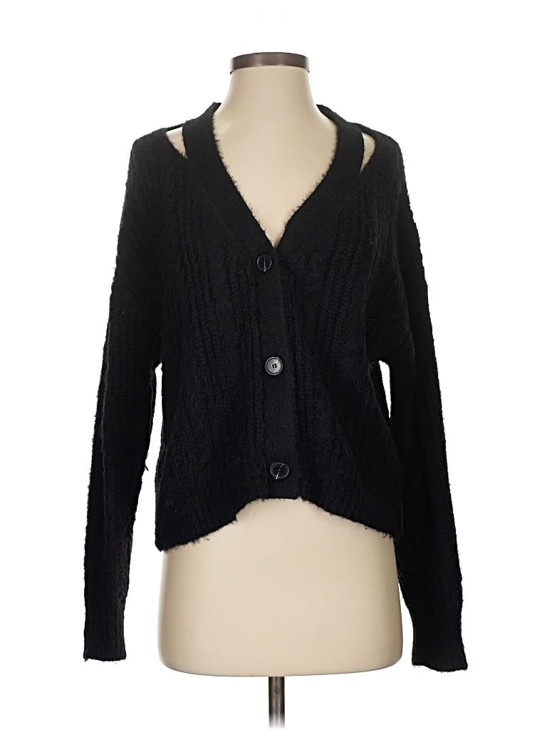 Pre-owned Lucy Paris Cardigan Sweater In Black