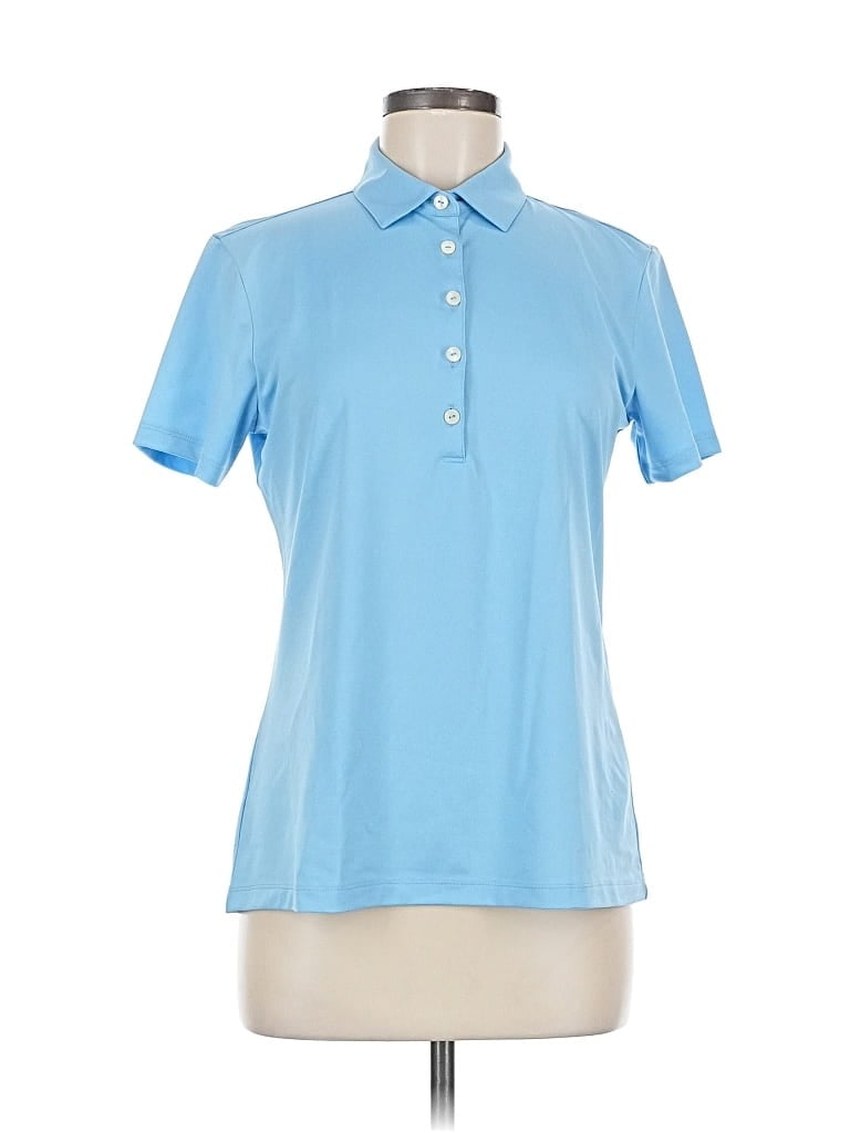 Pre-owned Greg Norman Short Sleeve Polo Shirt In Blue
