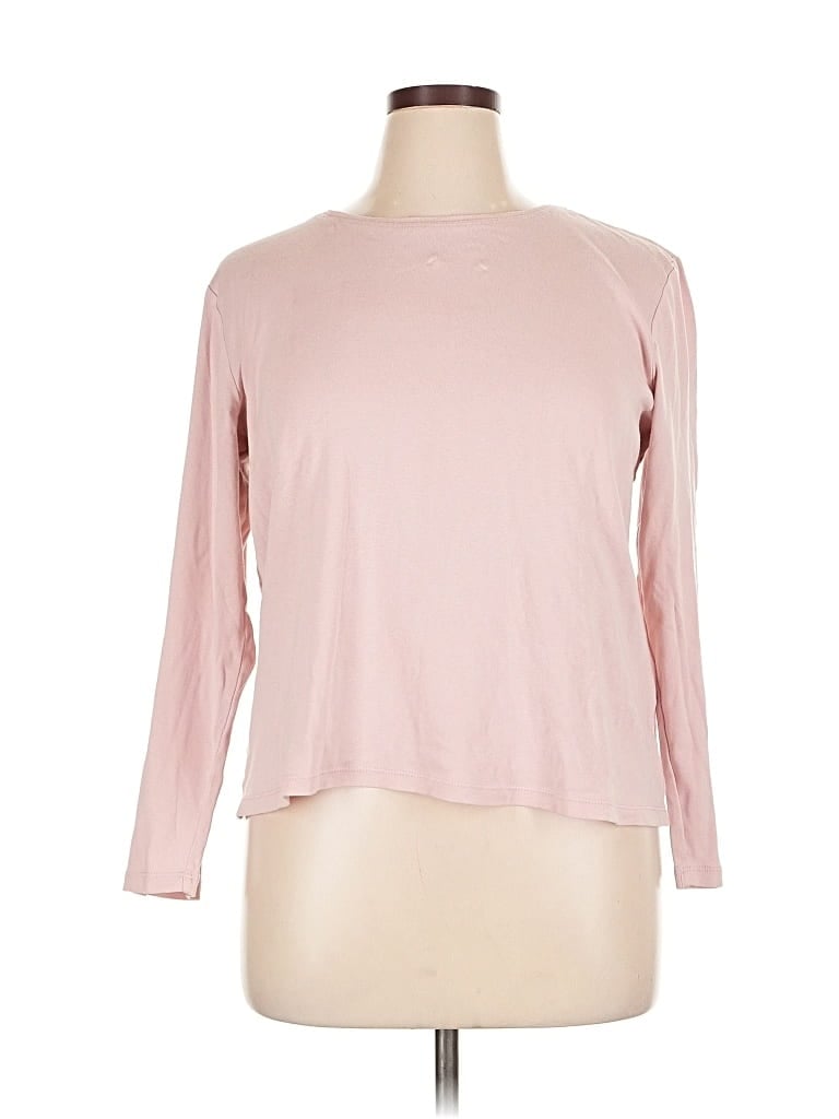Pre-owned Chico's 3/4 Sleeve T-shirt In Pink