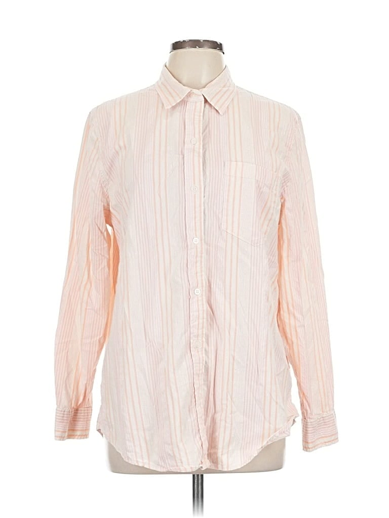 Pre-owned Gap Long Sleeve Button Down Shirt In Pink