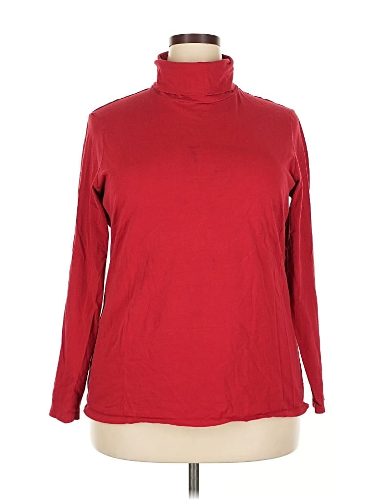 Pre-owned Eddie Bauer Turtleneck Sweater In Red