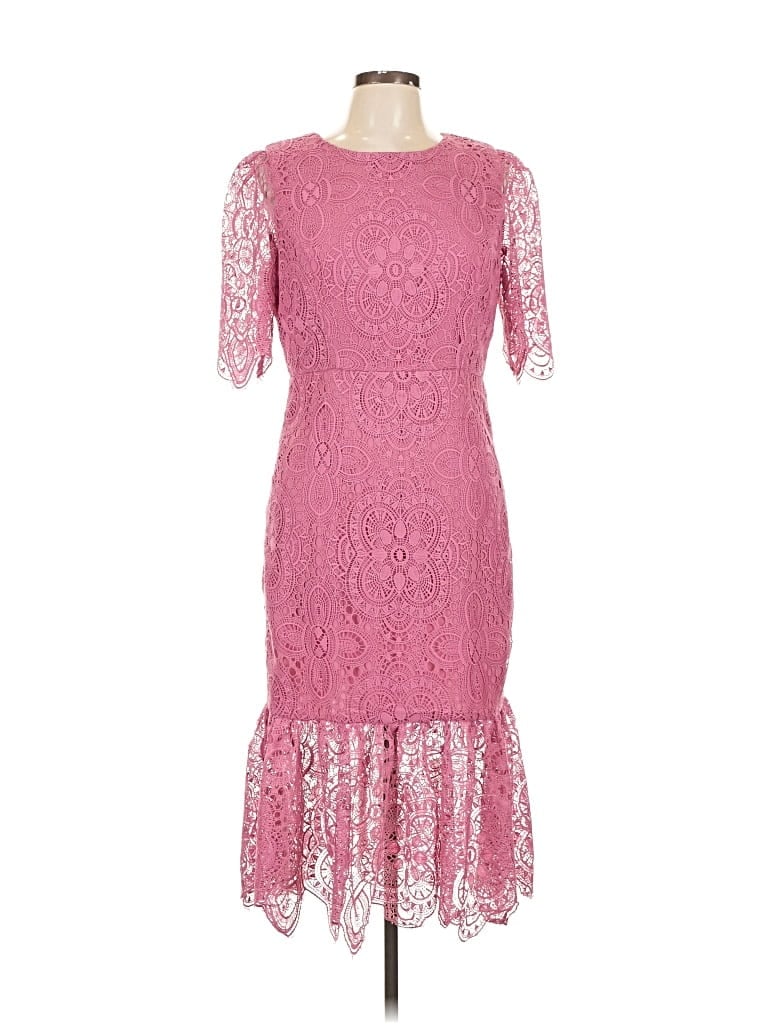 Click to view more detailed imagery on our partner's website Pre-owned Champagne & Strawberry Cocktail Dress In Pink