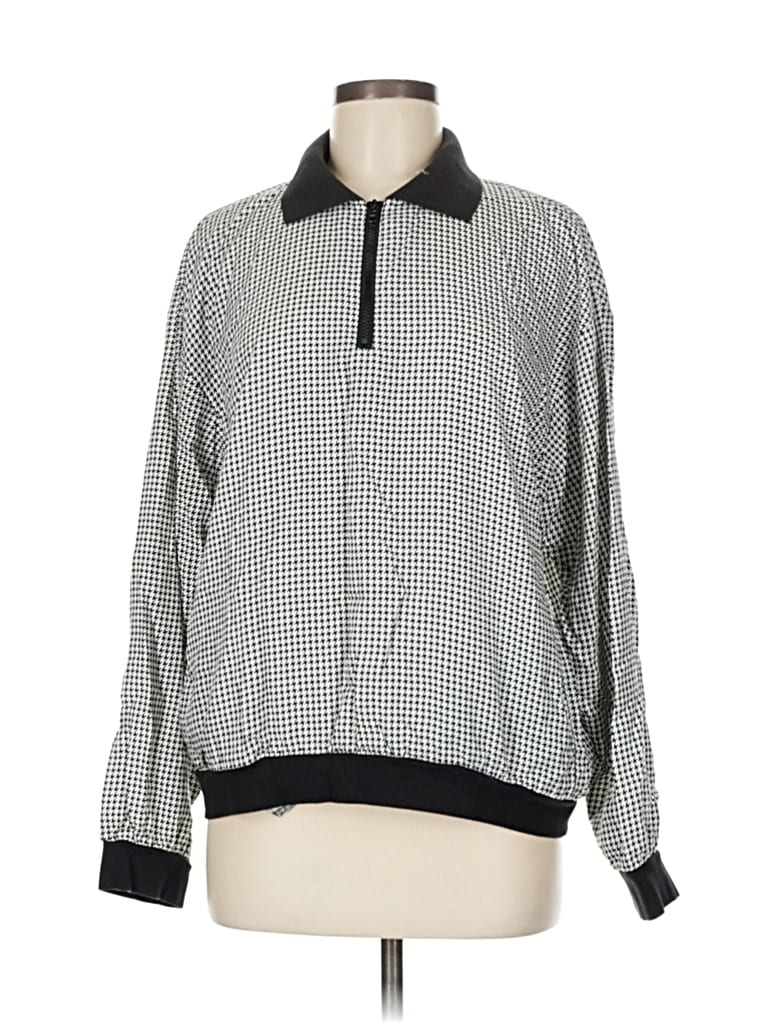 Pre-owned Ep Pro Long Sleeve Blouse In Silver