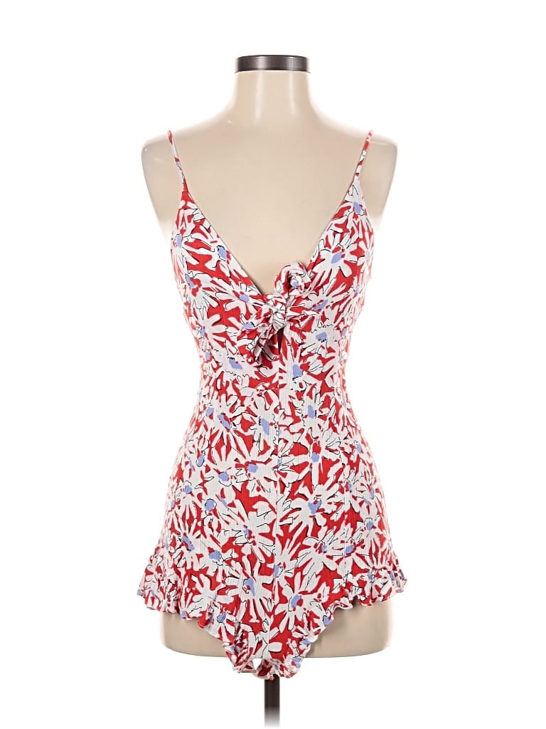 Pre-owned Aqua Romper In Red