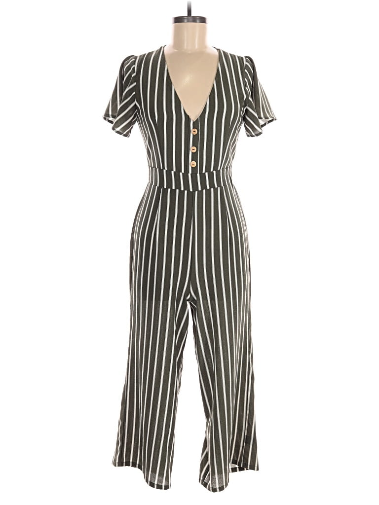 Pre-owned Crystal Sky Jumpsuit In Gray