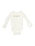 Carter's 100% Cotton Solid Ivory Long Sleeve Onesie Size Newborn - photo 1