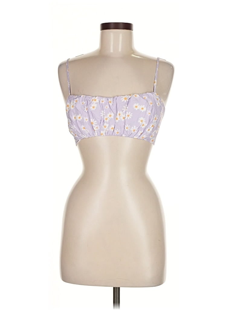 Pre-owned Asos Design Sleeveless Top Purple Sweetheart Neckline Tops