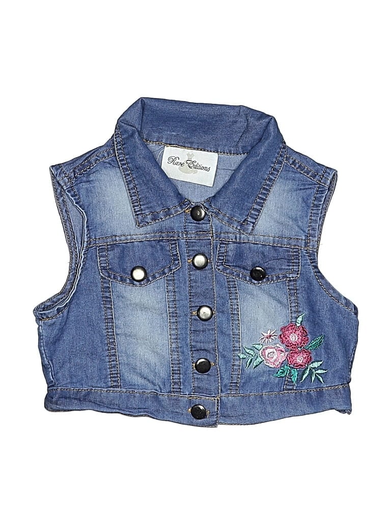 Pre-owned Rare Editions Kids' Denim Vest In Blue