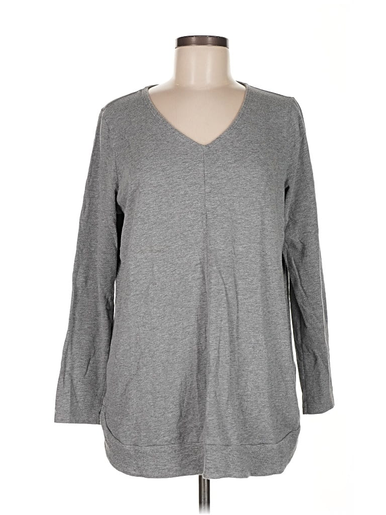 Click to view more detailed imagery on our partner's website Pre-owned Jjill 3/4 Sleeve T-shirt In Gray
