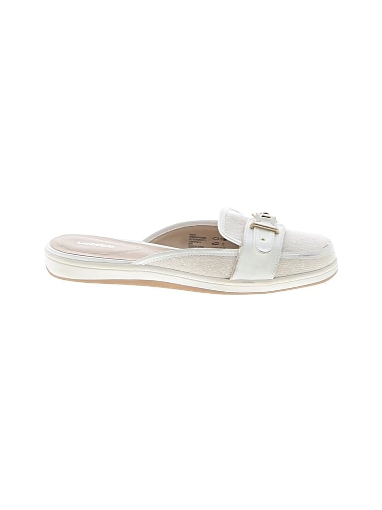 Pre-owned Lands' End Sandals In White