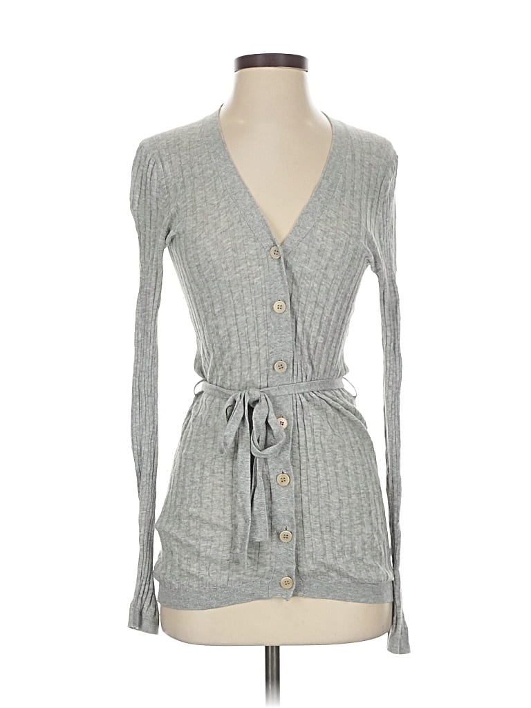 Pre-owned Bcbgmaxazria Cardigan Sweater In Gray