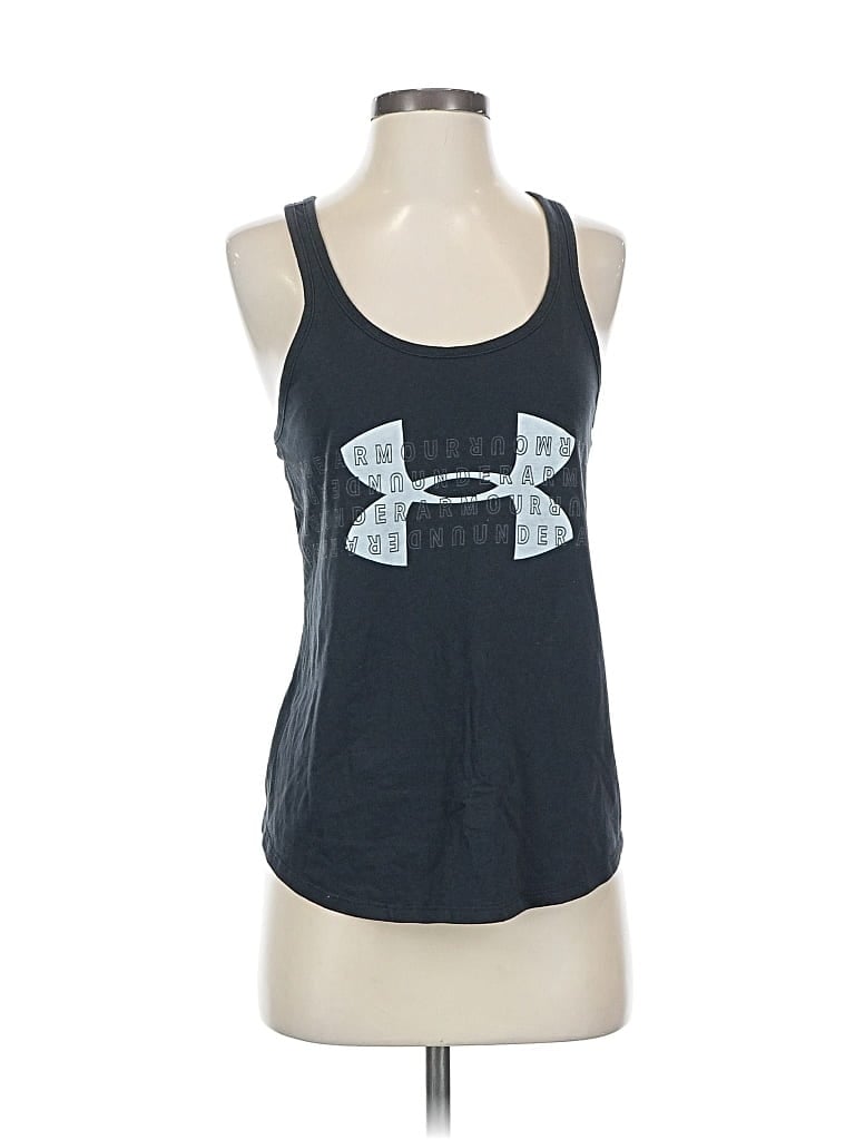 Pre-owned Under Armour Tank Top Blue Halter Neckline Tops
