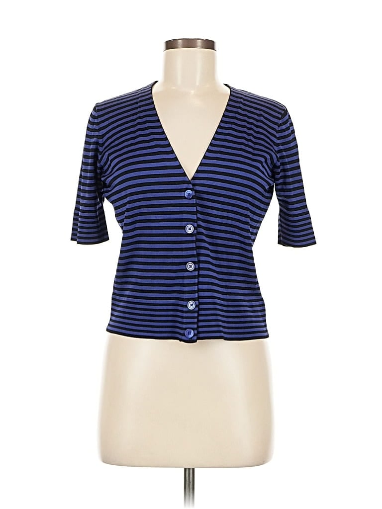 Pre-owned Jones New York Collection Cardigan Sweater In Blue