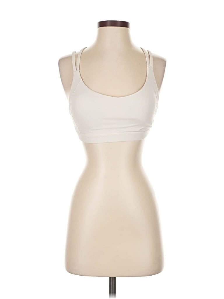 CALIA Pre-owned Tank Top Ivory Strapless Neckline Tops In White