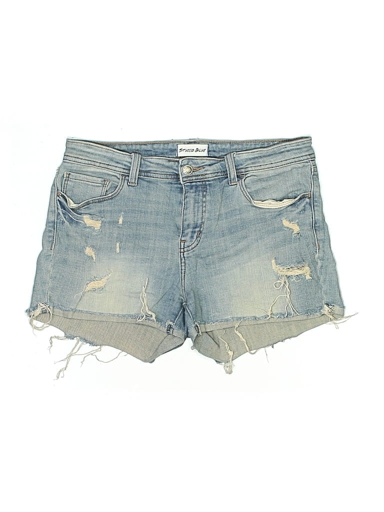 Click to view more detailed imagery on our partner's website Pre-owned Studio Blue Denim Shorts In Blue