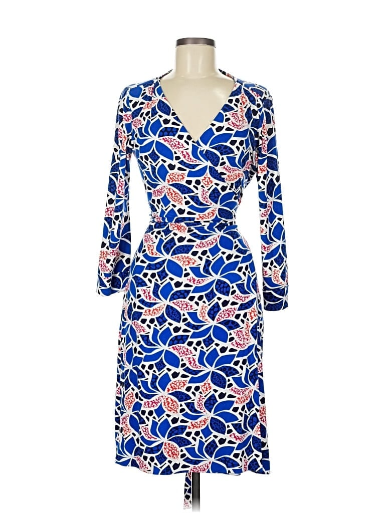 Pre-owned Diane Von Furstenberg Cocktail Dress In Blue