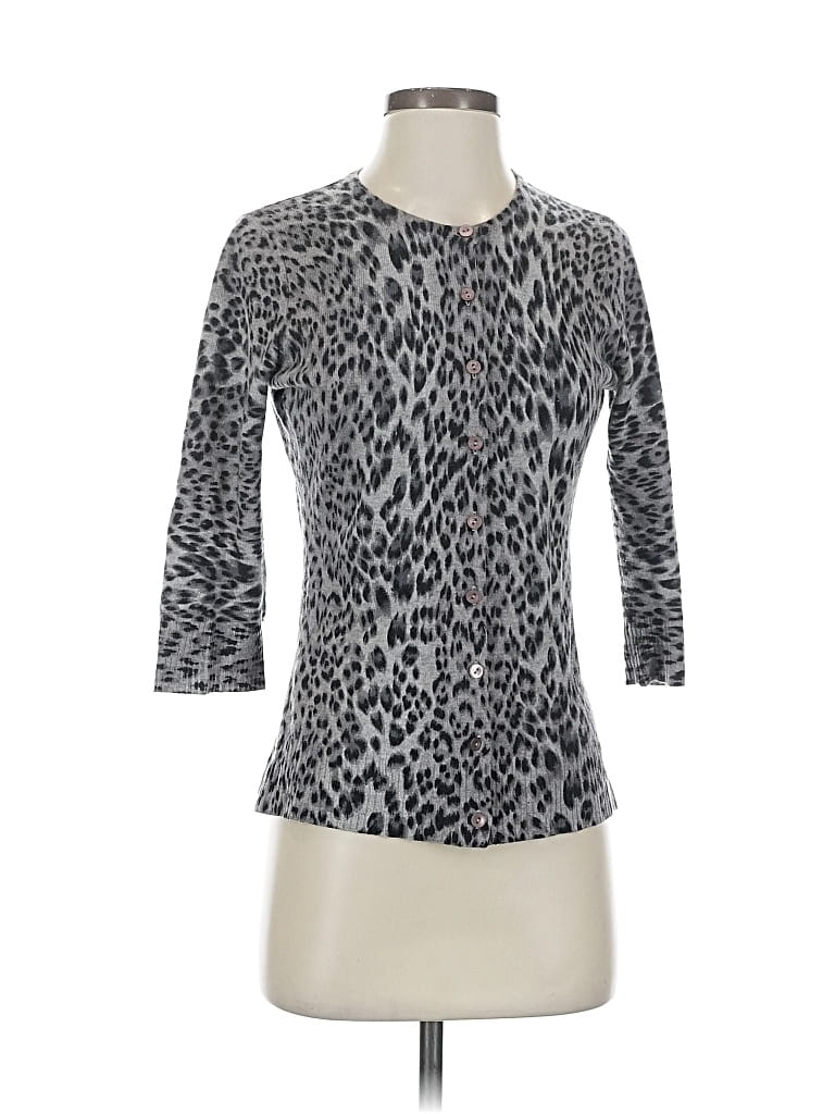 Pre-owned Aqua Cardigan Sweater In Silver