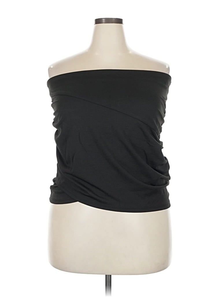 Pre-owned Kate Kasin Tube Top Black Strapless Neckline Tops
