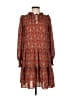 Max Studio 100% Polyester Paisley Brown Casual Dress Size XS - photo 1