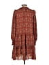 Max Studio 100% Polyester Paisley Brown Casual Dress Size XS - photo 2
