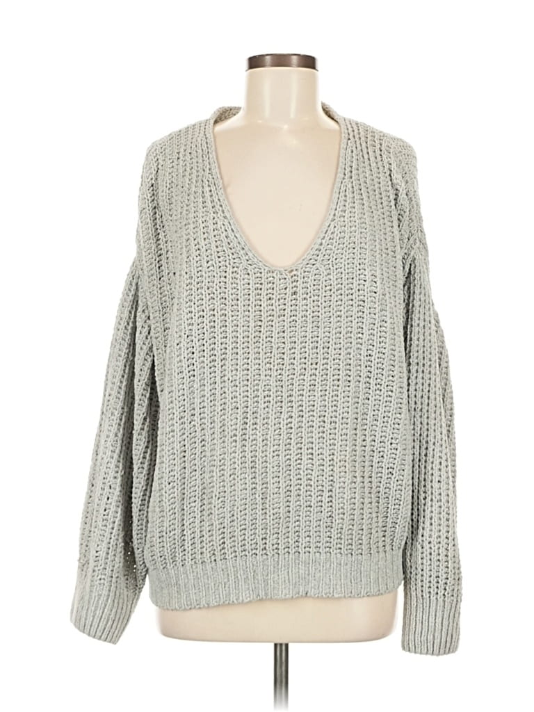Pre-owned Express Pullover Sweater In Gray
