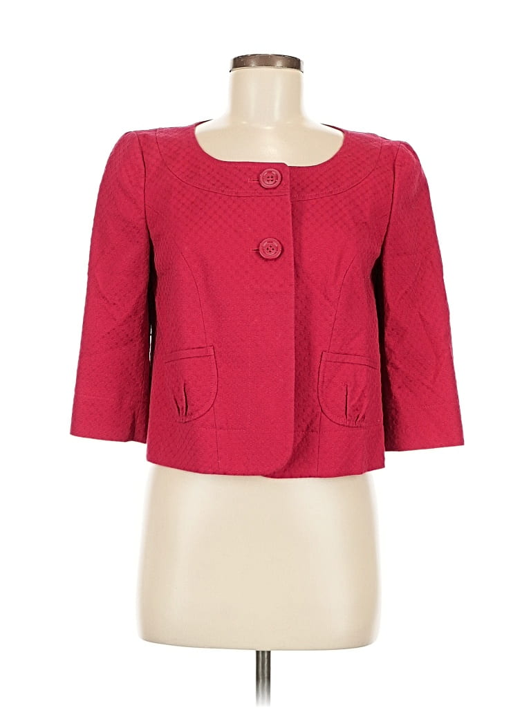Pre-owned Ann Taylor Blazer Jacket In Red