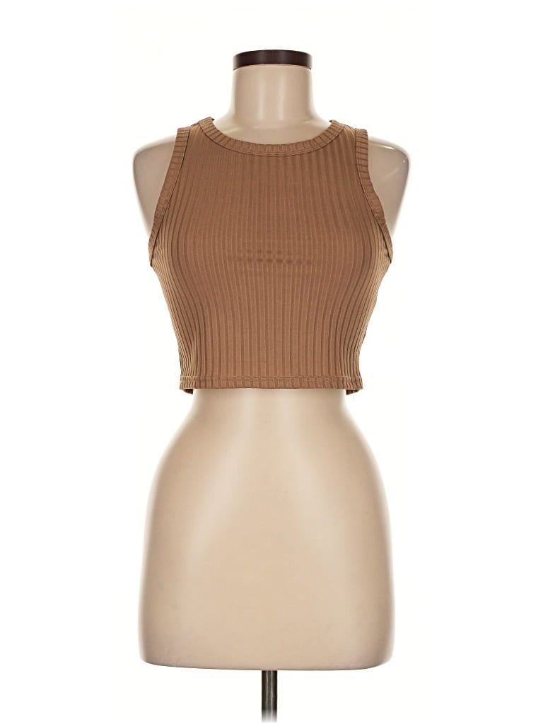 Pre-owned Shein Tank Top Brown Halter Neckline Tops