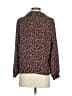 Aqua 100% Polyester Floral Burgundy 3/4 Sleeve Blouse Size S - photo 2