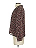 Aqua 100% Polyester Floral Burgundy 3/4 Sleeve Blouse Size S - photo 5