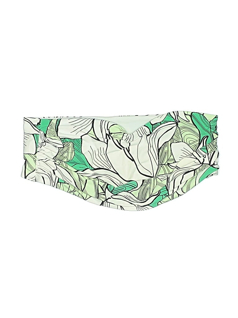 CALIA Pre-owned Swimsuit Top Green Tropical Pattern Swimwear