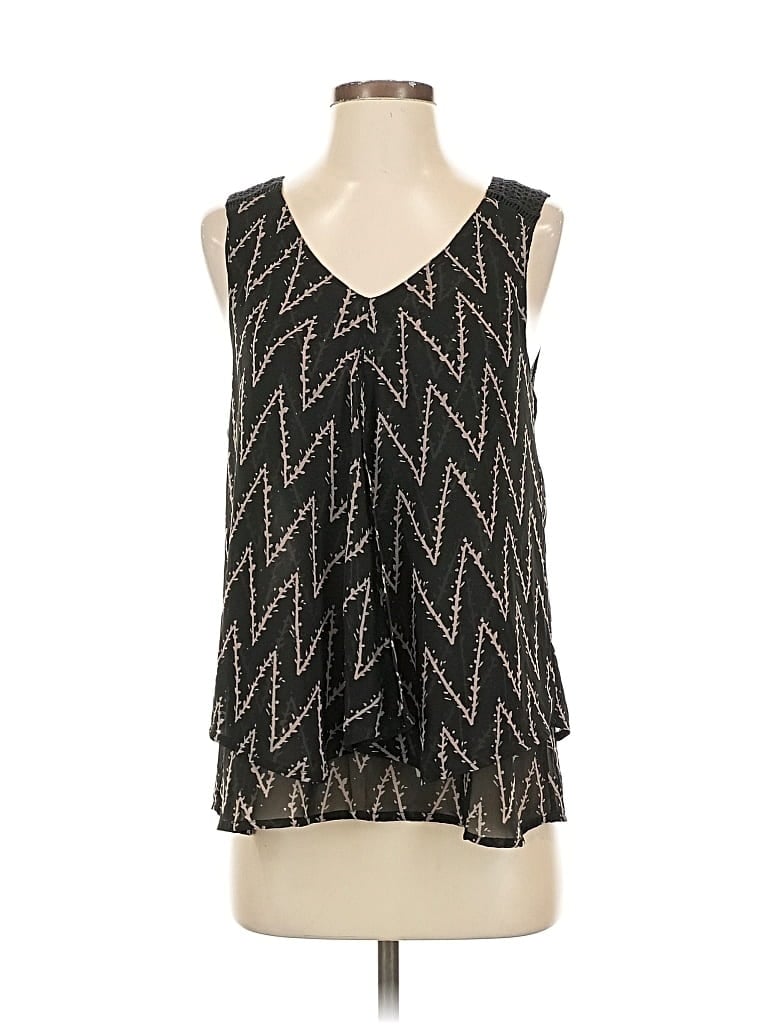 Pre-owned Lucky Brand Sleeveless Blouse In Black