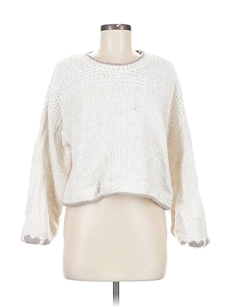SPLENDID Pre-owned Pullover Sweater In White