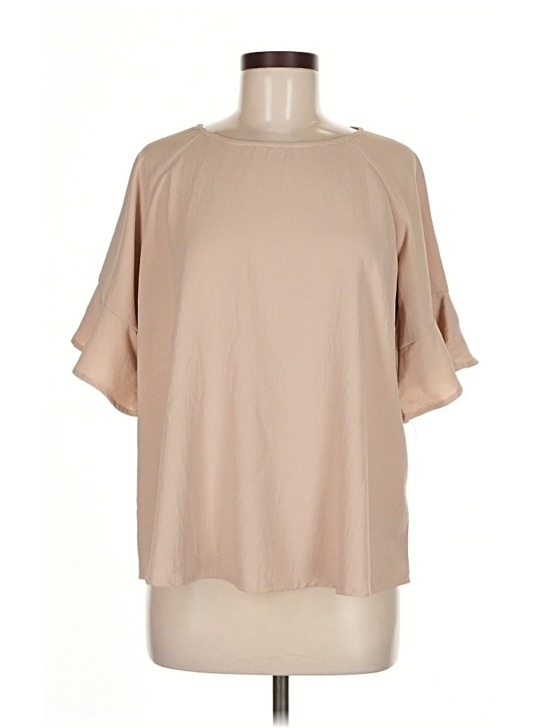 Pre-owned La Miel Short Sleeve Blouse In Brown
