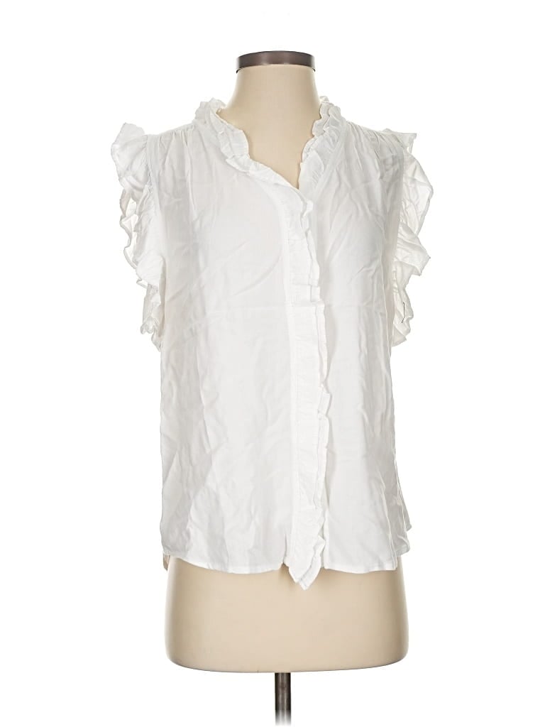 Click to view more detailed imagery on our partner's website Pre-owned Dylan Short Sleeve Blouse In White