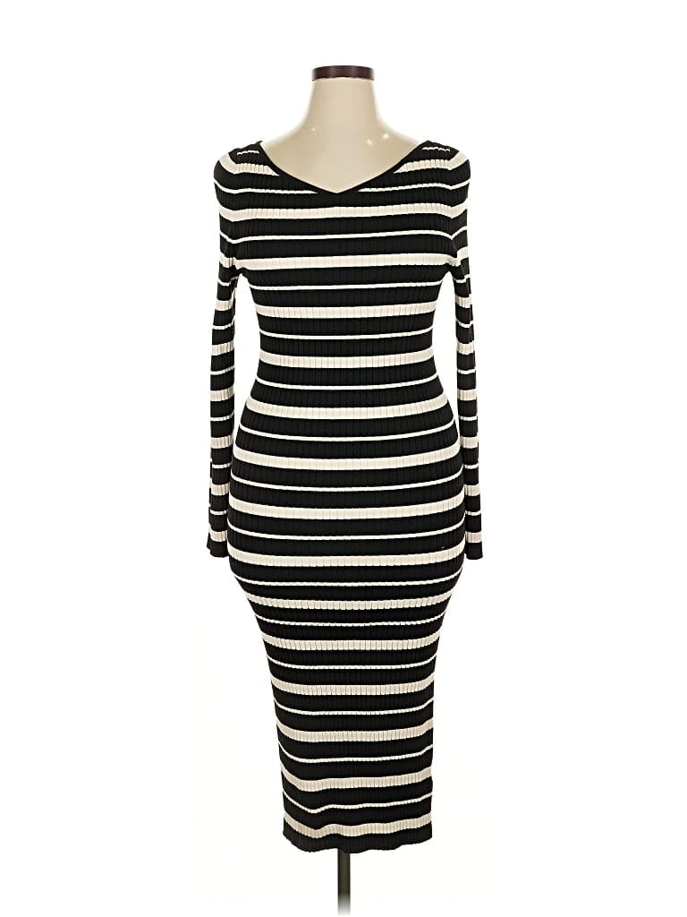 Pre-owned H&m Casual Dress In Black