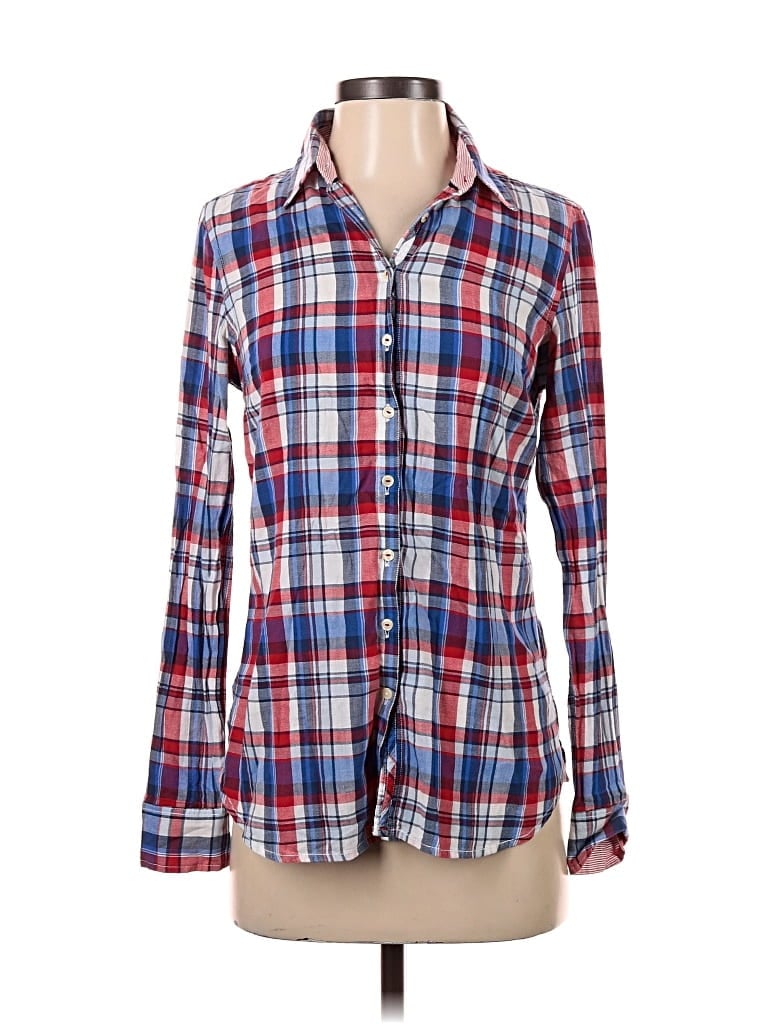 Pre-owned Tommy Hilfiger Long Sleeve Button Down Shirt In Red