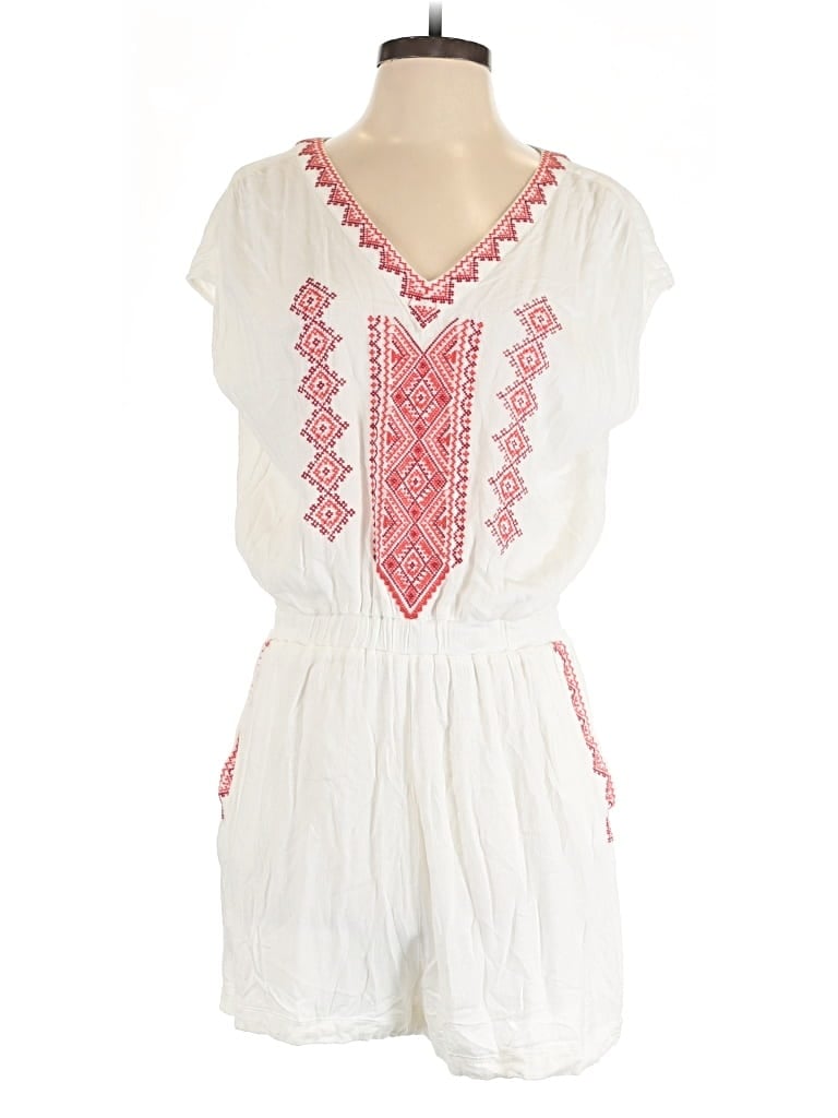 Pre-owned Skies Are Blue Romper In White