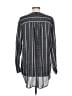 Unbranded Stripes Black Long Sleeve Blouse Size L - photo 2