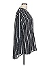 Unbranded Stripes Black Long Sleeve Blouse Size L - photo 4