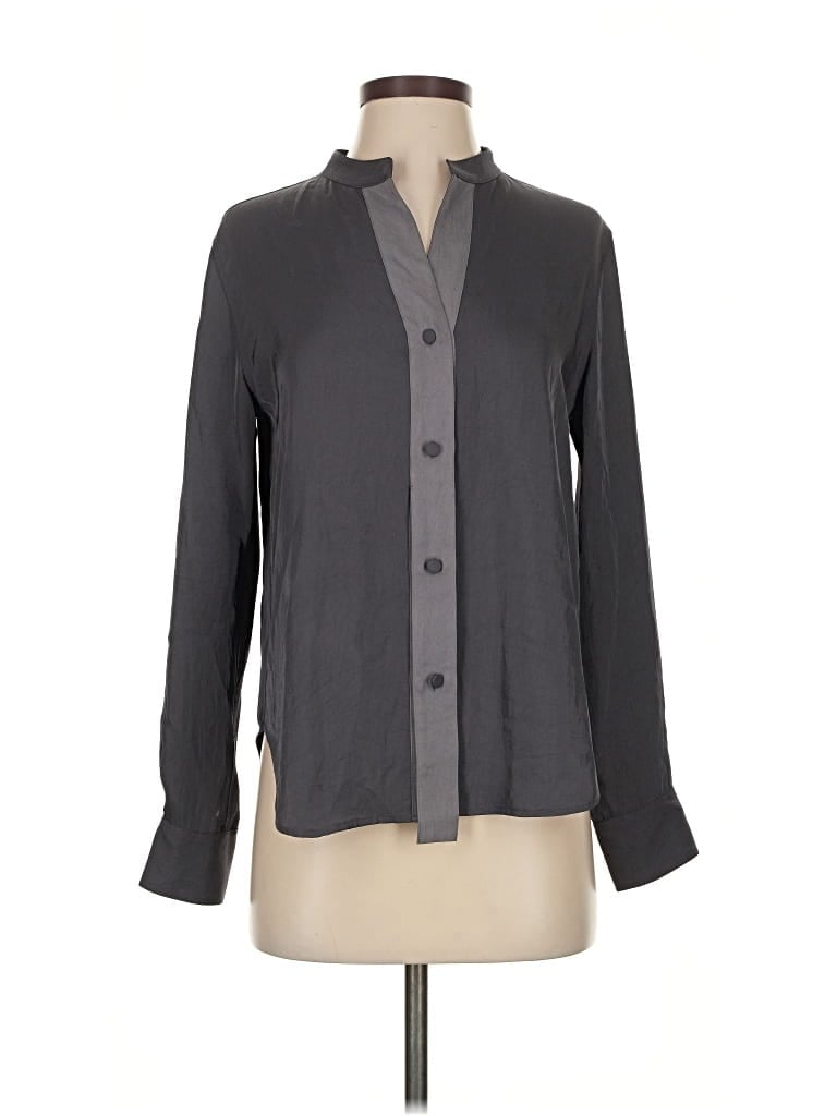 Pre-owned Rag & Bone Long Sleeve Blouse In Gray
