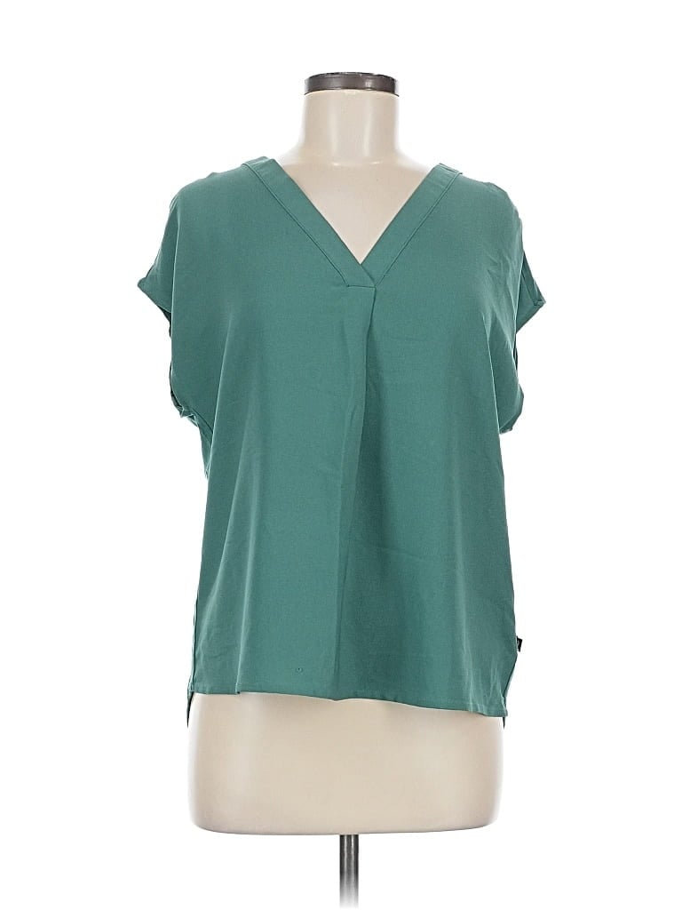 Pre-owned Banana Republic Short Sleeve Blouse In Blue