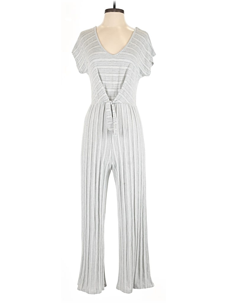 Pre-owned Caution To The Wind Jumpsuit In Silver