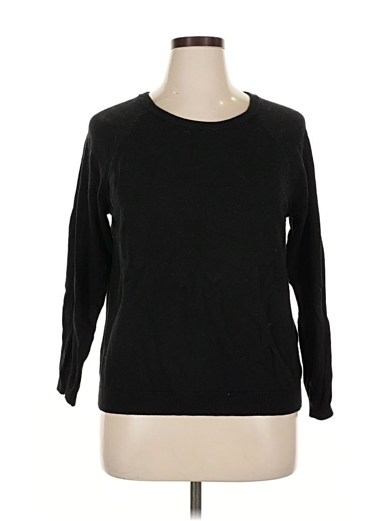 Pre-owned Nic + Zoe Pullover Sweater In Black