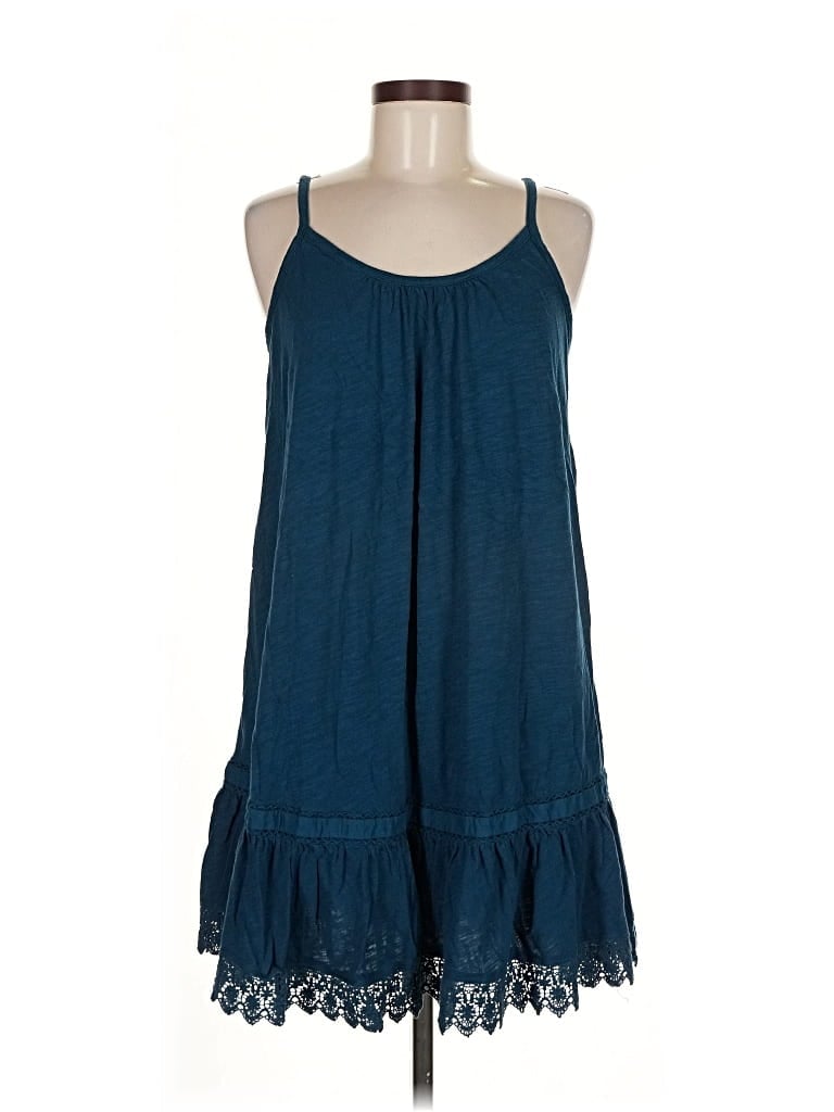 Pre-owned Torrid Sleeveless Top Teal Halter Neckline Tops In Blue